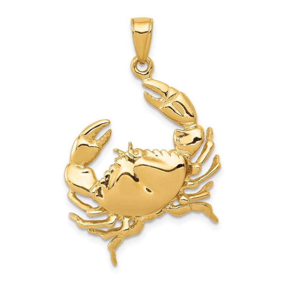 14k Yellow Gold Stone Crab Necklace - 20 Inch